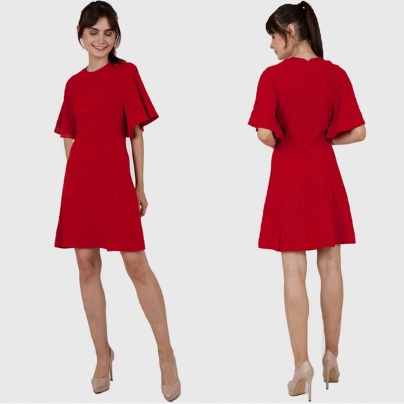 NWT Sandro Yoko Red Mini Dress Size 2 - Picture 1 of 6